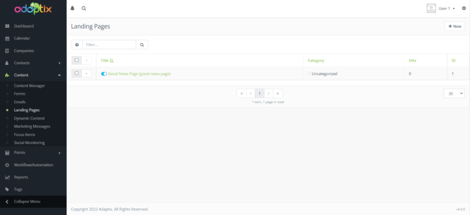 Get started with Adaptix Landing Pages – Adaptix