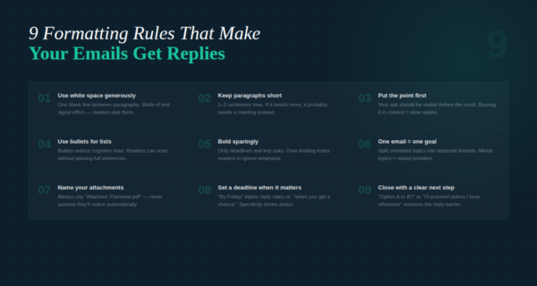 9 formatting rules that make your emails get replies